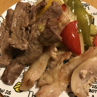 がっつり♪焼肉と彩り野菜炒め